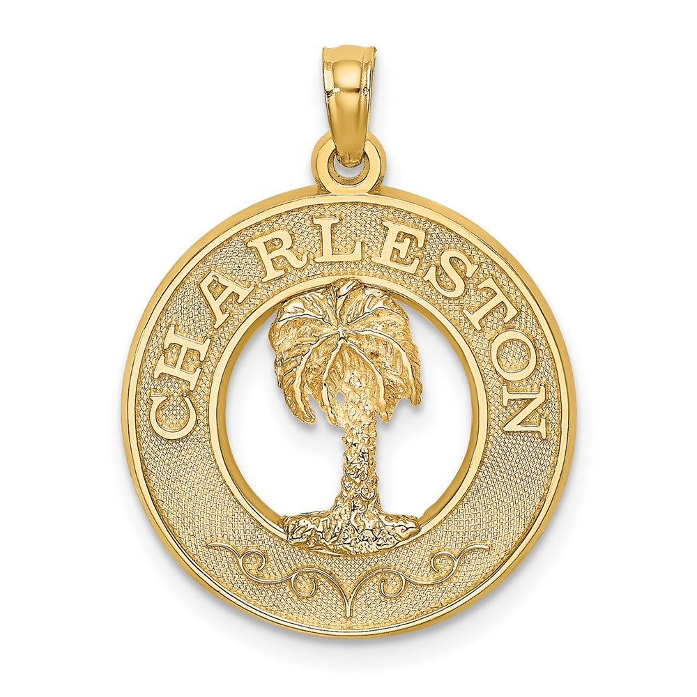 14K CHARLESTON Palm Tree Charm