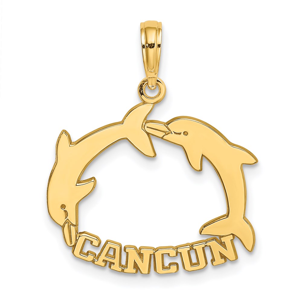 14K CANCUN w/ Double Jumping Dolphin Charm
