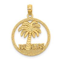 Load image into Gallery viewer, 14K BAHAMAS Palm Tree Round Charm
