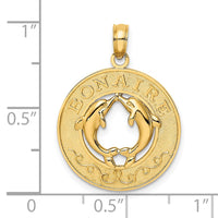 Load image into Gallery viewer, 14K BONAIRE Circle w/ Dolphins Charm
