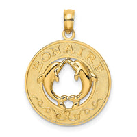 Load image into Gallery viewer, 14K BONAIRE Circle w/ Dolphins Charm
