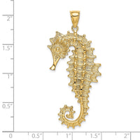 Load image into Gallery viewer, 14K Textured 3-D Seahorse Charm
