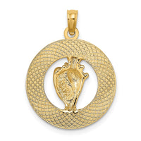 Load image into Gallery viewer, 14K BAHAMAS  W/Conch Shell Circle Charm
