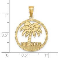 Load image into Gallery viewer, 14K BERMUDA Palm Tree Round Charm
