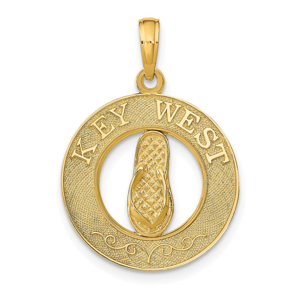 14k KEY WEST Flip Flop Pendant