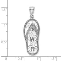 Load image into Gallery viewer, 14K White Gold Triple Turtle Flip-Flop Charm

