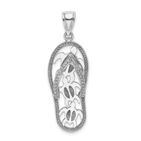 Load image into Gallery viewer, 14K White Gold Triple Turtle Flip-Flop Charm
