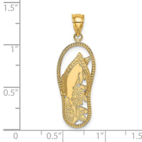 Load image into Gallery viewer, 14K Polished Dolphin Flip-Flop Charm
