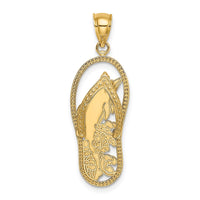 Load image into Gallery viewer, 14K Polished Dolphin Flip-Flop Charm
