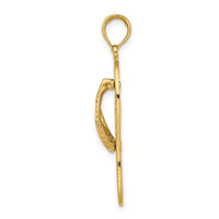 Load image into Gallery viewer, 14K Polished Multi Flower Flip-Flop Charm
