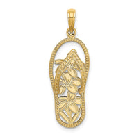 Load image into Gallery viewer, 14K Polished Multi Flower Flip-Flop Charm
