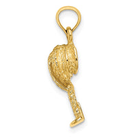 Load image into Gallery viewer, 14K 2-D Textured Palm Tree Charm
