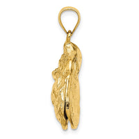 Load image into Gallery viewer, 14K 3-D Textured Oyster Shell Charm
