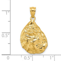 Load image into Gallery viewer, 14K 3-D Textured Oyster Shell Charm
