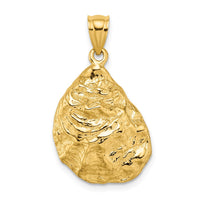 Load image into Gallery viewer, 14K 3-D Textured Oyster Shell Charm
