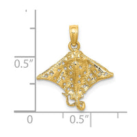 Load image into Gallery viewer, 14K Spotted Eagle Ray with Holes Charm
