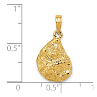 Load image into Gallery viewer, 14K 3-D Textured Oyster Shell Charm
