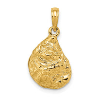 Load image into Gallery viewer, 14K 3-D Textured Oyster Shell Charm
