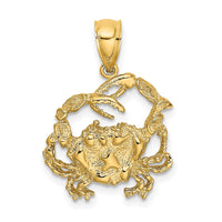 Load image into Gallery viewer, 14K Textured Crab Charm

