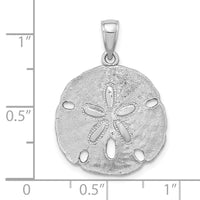 Load image into Gallery viewer, 14K White Gold Polished Sand Dollar Charm

