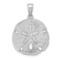 Load image into Gallery viewer, 14K White Gold Polished Sand Dollar Charm
