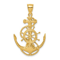 Load image into Gallery viewer, 14K 2-D Anchor and Wheel Charm

