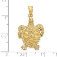 Load image into Gallery viewer, 14K Sea Turtle with Spiny Shell Charm
