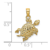 Load image into Gallery viewer, 14K Sea Turtle with Tail Charm
