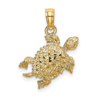 Load image into Gallery viewer, 14K Sea Turtle with Tail Charm
