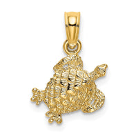 Load image into Gallery viewer, 14K Textured Sea Turtle Charm
