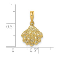 Load image into Gallery viewer, 14K Textured Oyster Shell Charm
