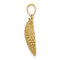 Load image into Gallery viewer, 14K Textured Scallop Shell Charm
