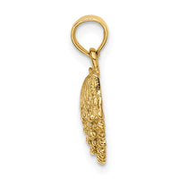 Load image into Gallery viewer, 14K Textured Scallop Shell Charm

