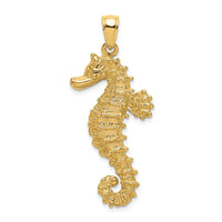 Load image into Gallery viewer, 14K Textured Seahorse Charm
