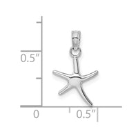 Load image into Gallery viewer, 14K White Gold Polished Mini Dancing Starfish Charm
