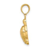 Load image into Gallery viewer, 14K Textured Sea Turtle Charm
