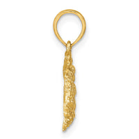 Load image into Gallery viewer, 14K Textured Crab Charm
