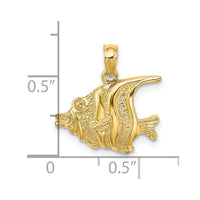 Load image into Gallery viewer, 14K Polished Engraved FISH Charm
