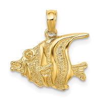 Load image into Gallery viewer, 14K Polished Engraved FISH Charm
