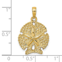Load image into Gallery viewer, 14K Textured Sand Dollar Charm

