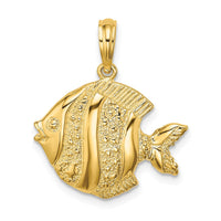 Load image into Gallery viewer, 14K Polished  Engraved Fish Charm
