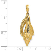 Load image into Gallery viewer, 14K Polished Elongated Shell Charm
