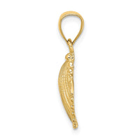 Load image into Gallery viewer, 14K Textured Scallop Shell Charm
