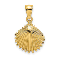 Load image into Gallery viewer, 14K Textured Scallop Shell Charm
