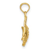 Load image into Gallery viewer, 14K Polished Engraved Fish Charm
