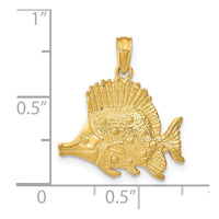 Load image into Gallery viewer, 14K Polished Engraved Fish Charm
