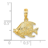 Load image into Gallery viewer, 14K Polished Textured Fish Charm
