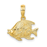 Load image into Gallery viewer, 14K Polished Textured Fish Charm
