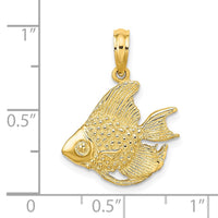 Load image into Gallery viewer, 14K Textured Fish Charm
