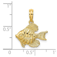 Load image into Gallery viewer, 14K Polished  Engraved Fish Charm
